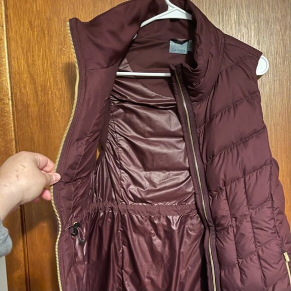 Athleta Burgundy Responsible Down CYA Puffer Vest - Picture 7 of 10